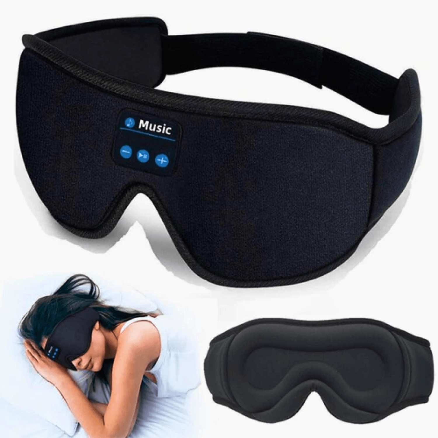 Masque sommeil Bluetooth avec écouteurs HD intégrés - Lunaro